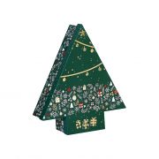 Cutie de carton sub forma unui pom de Crăciun „Bonnes Fêtes” 30,2x25,8x8cm, BF206P