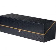 Box Rectangular Cardboard, decor Savoureux, black / copper,  UV Printing, 39,4x12,1x11,7 cm, SV300L