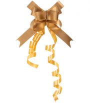 Panglică extrasă de culoare aurie cu textură - pachet de 10 bucăți 500x20mm, S01