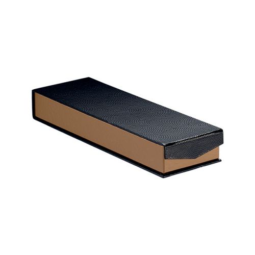 Box Square Cardboard, chocolates, 2 rows, copper / black / UV Printing with magnetic closure 23x7,5x3,3cm, PC190LK