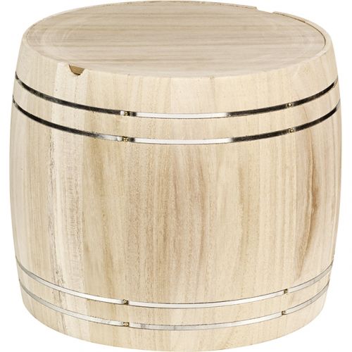 Vas cilindric din lemn, barrel-shaped D22,5x20cm, B080G