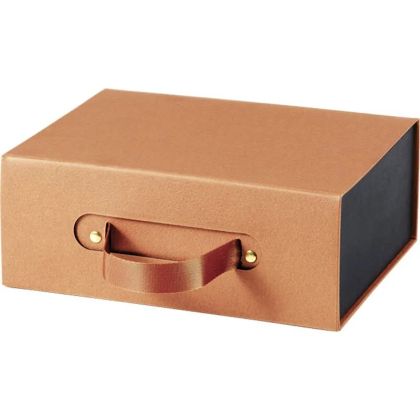 Cutie dreptunghiulară din carton „HAVANA” cu închidere magnetică, culoare maro, 23,5x18,5x9,0 cm, CP300S-HA