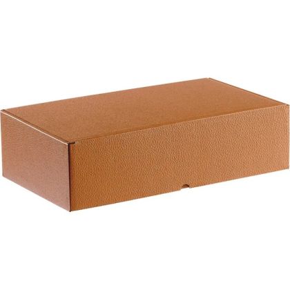 Cutie dreptunghiulară din carton, culoare maro, „HAVANA”, 33,0x18,5x9,5 cm, CPV004P-HA