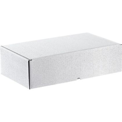 Rectangular cardboard box in white color, 33.0x18.5x9.5 cm, CPV003P-W