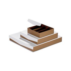 Box Square Cardboard, Chocolates, 3 rows, copper / white / UV Printing , magnetized closure 10,8x10,8x3,3cm, PC200PW