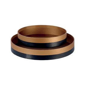 Tray Round Cardboard, copper/black, UV Printing D15,4x3,2cm, PC195PK