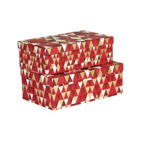 Cutie dreptunghiulară, din carton cu forme geometrice 31,5x18x10cm, BF220P