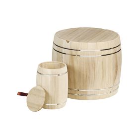 Vas cilindric din lemn, barrel-shaped D9,1x13,5cm, B080P