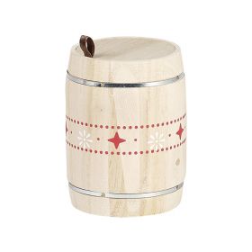 Vas cilindric din lemn, barrel-shaped D9,1x13,5cm, B081P