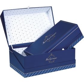 Box cardboard Rectangular Haute Gastronomie Blue / gold / white, 31x18x10 cm, HG200P