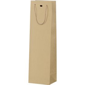 Bag Paper kraft 1 bottle cord handles eyelet, 11x9x39 cm, SB186-1B