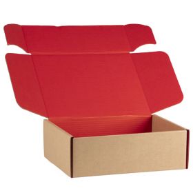 Box cardboard kraft rectangular red, 34.2x25x11.5cm, CV505MR