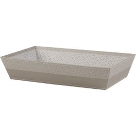 Tray cardboard rectangular taupe/white, 33x20x7cm, ND114M