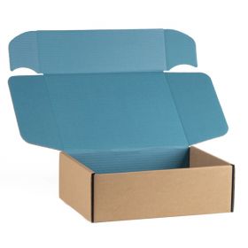 Box cardboard kraft rectangular blue, 33x18,5x9,5cm, CV506PB