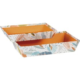 Tava din carton, dreptunghiulara, portocaliu, 27x20x5 см, TR123P