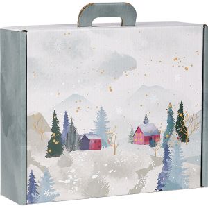 Cardboard rectangular box "SNOWY COUNTRY", 38.4 x 32.5 x 11.5 cm, CV048G