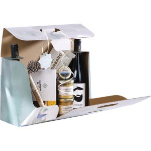 Cardboard box for 2 bottles "SNOWY COUNTRY", 35x13x36 cm, CV603G