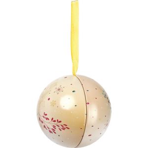 Minge de agățat din metal cu panglică de satin NATURA FERMATĂ bej/aurie 7,0 x 7,0 cm, TB006S