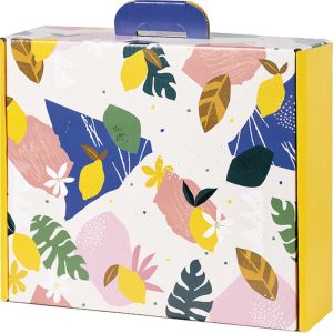 Cutie de carton dreptunghiulara, "servieta", CITRUS GARDEN, 38,4 x 32,5 x 11,5 cm, CV046G