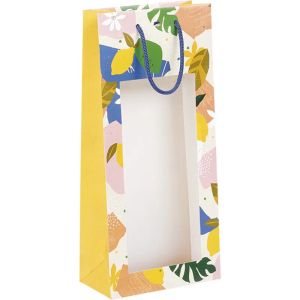 Pungă de hârtie pentru 2 sticle, CITRUS GARDEN 18x9x39 cm, SB615-2B