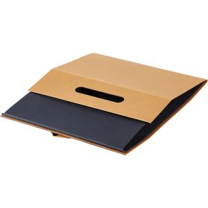 Cutie dreptunghiulară din carton tip „servietă” „HAVANA” cu închidere magnetică, culoare maro, 33,5x20,0x10,5 cm, CP300P-HA