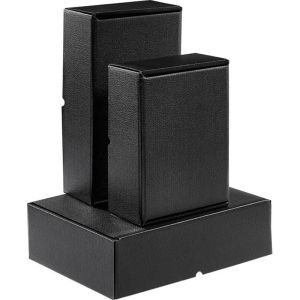 Cutie dreptunghiulară din carton, de culoare neagră, 33.0x18.5x9.5 cm, CPV001P-K